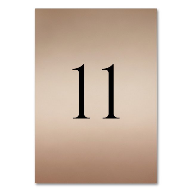 Numeração De Mesa Modern Wedding Table Numbers (1–20) (Frente)