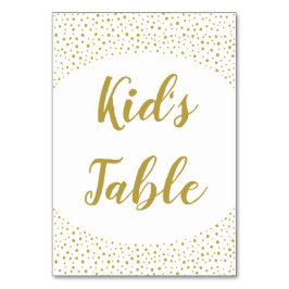 Numeração De Mesa Moderno Elegante Dourado Confetti Casamento KIds"
