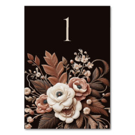 Numeração De Mesa Moderno Elegante País Ocidental - Floral