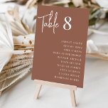 Numeração De Mesa Moderno Manuscrito   Nomes de Convidado Clássicos<br><div class="desc">Cartões simples e chic em crosta e branco fazem uma declaração elegante no seu casamento ou evento. Design apresenta "mesa [número]" em letra de script manuscrita,  com nomes de convidado individuais abaixo na tipografia da serif do eterno. Design repete-se de ambos os lados.</div>