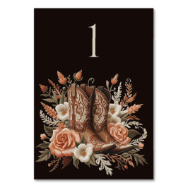 Numeração De Mesa Moderno País Elegante - Flores Ocidentais