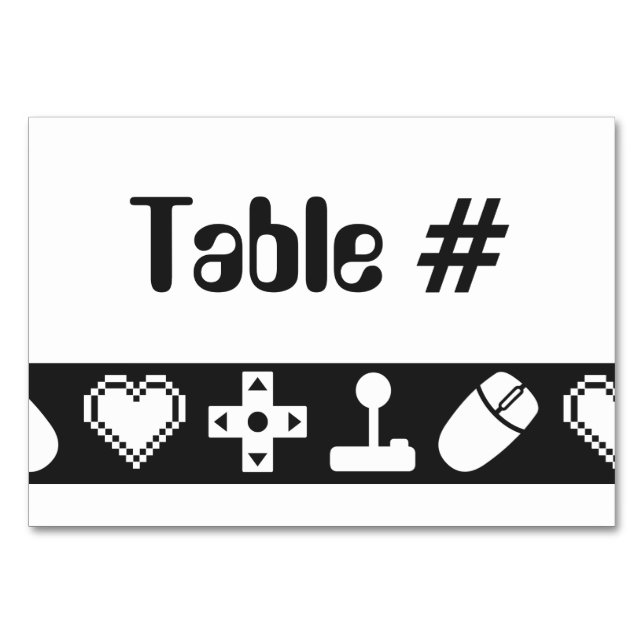 Numeração De Mesa Modo multijogador na placa de Mesa preta (Frente)