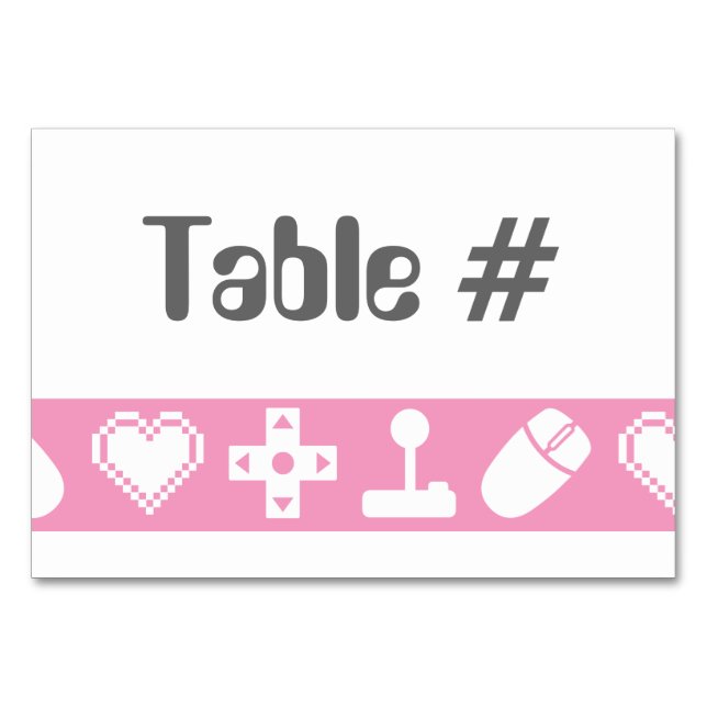 Numeração De Mesa Modo Multijogador na Placa de Mesa Rosa Petal (Frente)