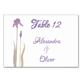 Numeração De Mesa Mola de Água Roxo e Íris Dourada