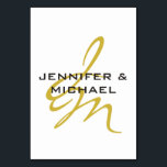 Numeração De Mesa Monograma em Ouro Branco Cor Simples Minimalista M<br><div class="desc">Procurando um design funcional e de ótima aparência? Este design simples,  minimalista e moderno é para você. Que tal este design que vai chamar a atenção para você?</div>