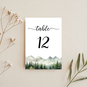 Numeração De Mesa Montanhas e Pinheiros