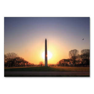 Numeração De Mesa Monumento a Washington no Sunset