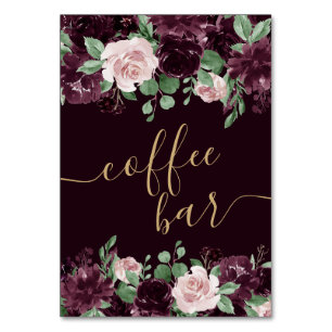 Numeração De Mesa Moody Passion Vinho Roxo Dramático Bar de café