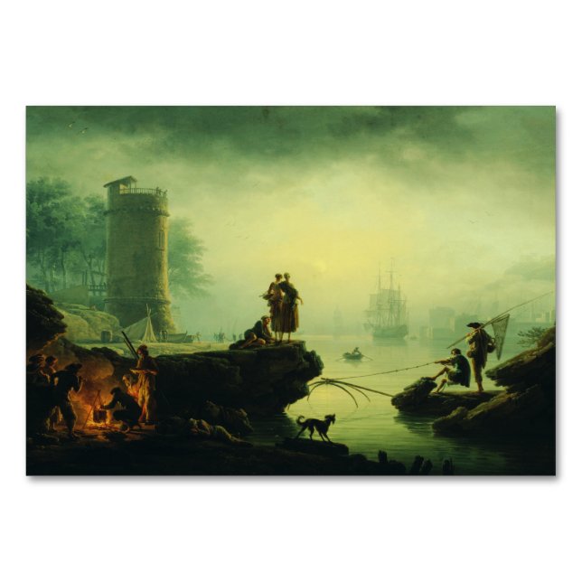 Numeração De Mesa Morning Fog at sea by Joseph Vernet  (Frente)