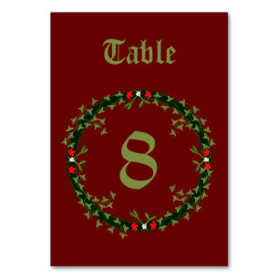 Numeração De Mesa Morte de Natal Gótica Personalizada