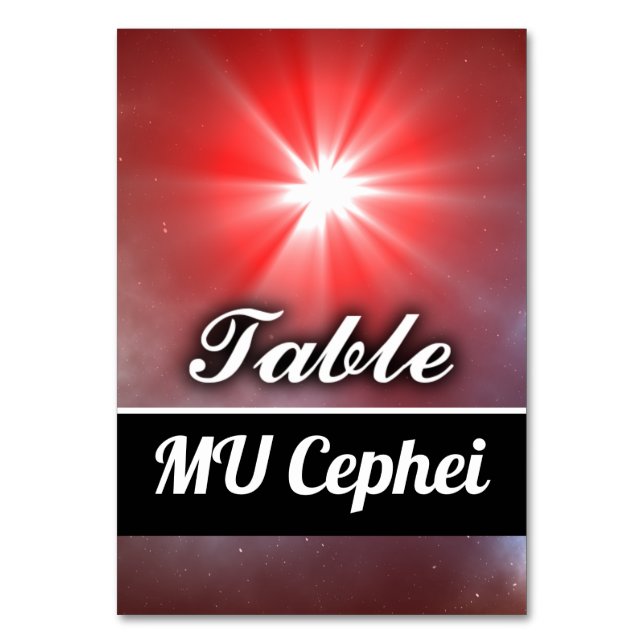 Numeração De Mesa MU Cephei (Frente)