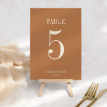 Numeração De Mesa Na moda Classic Terracotta Elegante Casamento Simp<br><div class="desc">Na moda Classic Typografia Elegante Simples Numeração de Mesa Casamento em Terracotta</div>