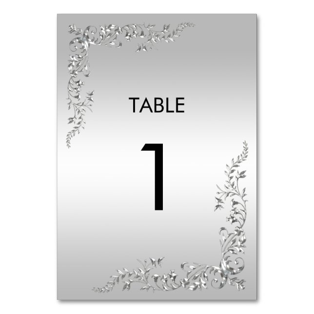 Numeração De Mesa Na moda Silver Decoration 25 de Casamento Aniversá (Frente)