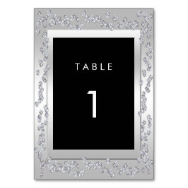 Numeração De Mesa Na moda Silver Diamantes 60º Casamento