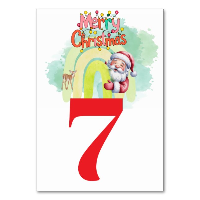 Numeração De Mesa Natal  (Frente)