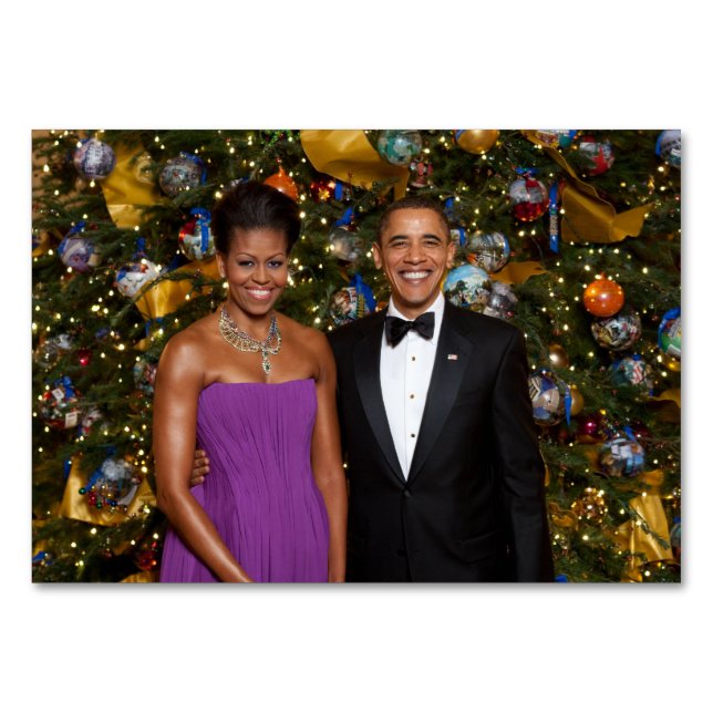 Numeração De Mesa Natal do Presidente Barack Obama e Michelle (Frente)