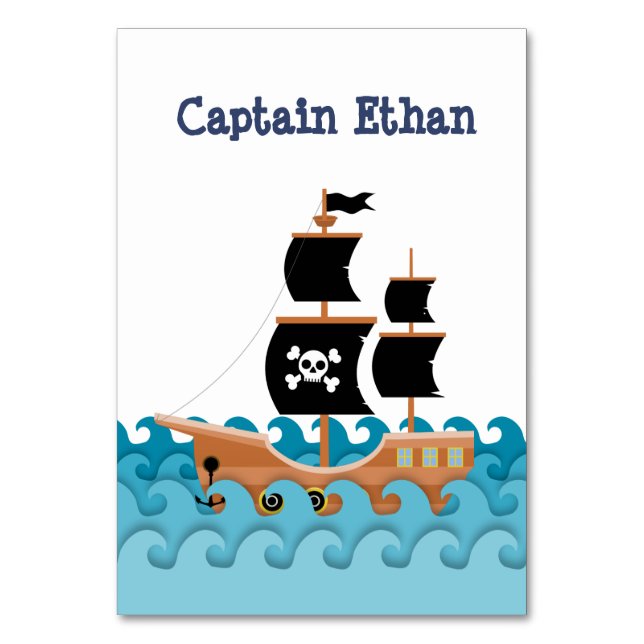 Numeração De Mesa Navio pirata (Frente)