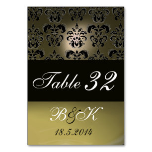 NUMERAÇÃO DE MESA NEGRO ELEGANTE, MONOGRAMA DE MASSA DE CINZA BRANCA