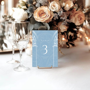 Numeração De Mesa Neve Gótica Fairytalhe de inverno Azul