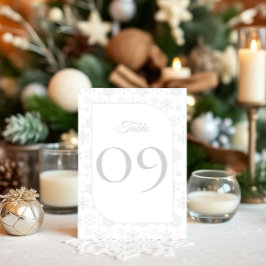 Numeração De Mesa Neve no Amor Casamento de Inverno