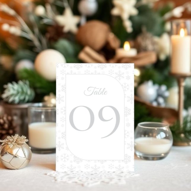 Numeração De Mesa Neve no Amor Casamento de Inverno (Criador carregado)