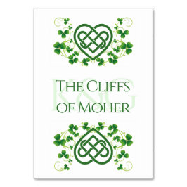 Numeração De Mesa Nó Céltico Irlandês Tradicional e Shamrocks T