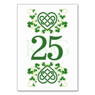 Numeração De Mesa Nó de Amor Celta Tradicional Irlandês e Camarões