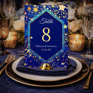 Numeração De Mesa Noite celestial mágica estelar de casamento azul d