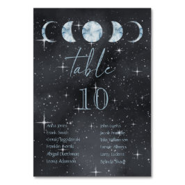Numeração De Mesa Noite Estrelada Fases da Lua Casamento Celestial