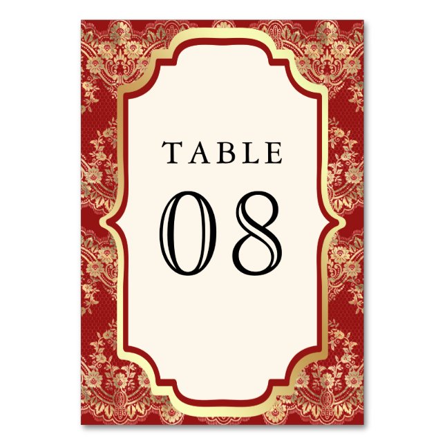 Numeração De Mesa Noiva Indiana de Renda Dourada (Frente)