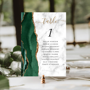 Numeração De Mesa Noiva Pérola Verde Ágata Mármore Casamento