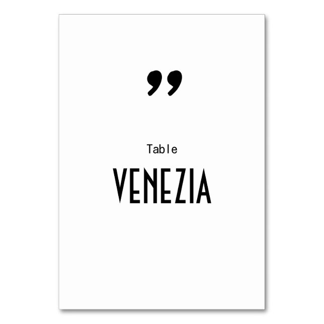 Numeração De Mesa Nom de table Apostrophe (Frente)