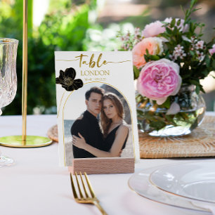 Numeração De Mesa Nome de Destino de Viagem de Casamento Foto Branco