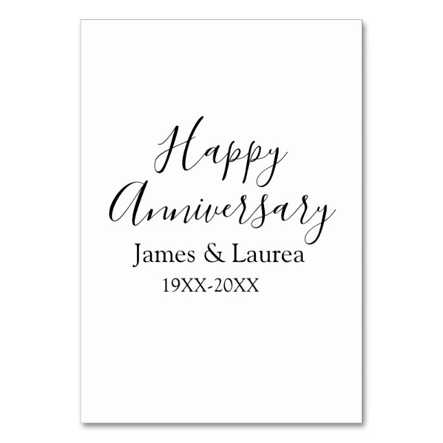 Numeração De Mesa Nome do casamento do aniversário feliz data ano si (Frente)