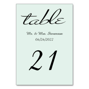 Numeração De Mesa Nome e Data Verde e Preto da Casa da Moeda