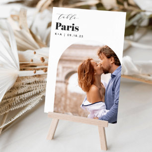 Numeração De Mesa Nome e Foto de Destino de Viagem de Casamento