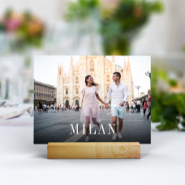 Numeração De Mesa Nome e Foto de Destino de Viagem de Casamento