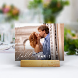 Numeração De Mesa Nome e Foto de Destino de Viagem de Casamento