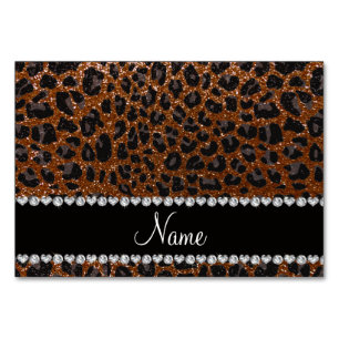 Numeração De Mesa Nome personalizado: chocolate marrom-brilhante imp