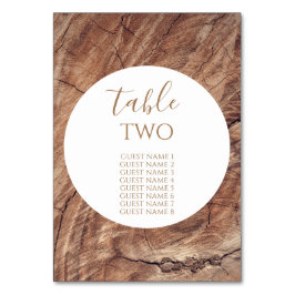 Numeração De Mesa Nomes de Convidados Rustic Wood Weding