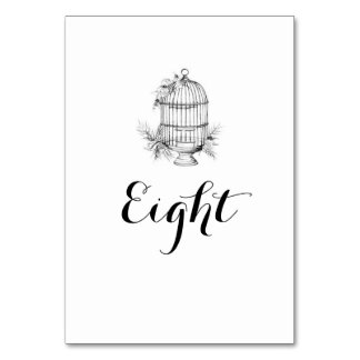 Numeração De Mesa Nomes de Mesa/Números de Birdcage Clássicos - Plac