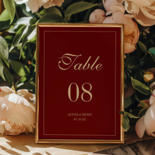 Numeração De Mesa Nomes Personalizados Casamento Vinho Vermelho Letr