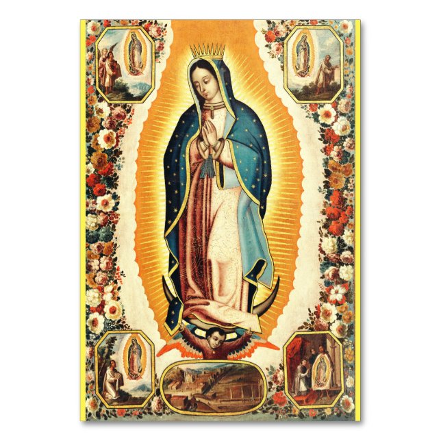 Numeração De Mesa Nossa Senhora de Guadalupe Arte Radiante (Frente)