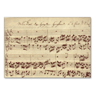 Numeração De Mesa Notas Musicais Antigas - Partitura de Bach