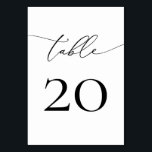Numeração De Mesa Numbe da Mesa Minimalista de Caligrafia Preta e Br<br><div class="desc">Belo,  elegante,  moderno e minimalista,  cartão de número de mesa. Totalmente personalizável. **NOTA: Para fazer o pedido,  basta ajustar o número da tabela e adicionar cada número ao carrinho separadamente. Então,  dê uma olhada depois que terminar.</div>