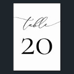 Numeração De Mesa Numbe da Mesa Minimalista de Caligrafia Preta e Br<br><div class="desc">Belo,  elegante,  moderno e minimalista,  cartão de número de mesa. Totalmente personalizável. **NOTA: Para fazer o pedido,  basta ajustar o número da tabela e adicionar cada número ao carrinho separadamente. Então,  dê uma olhada depois que terminar.</div>