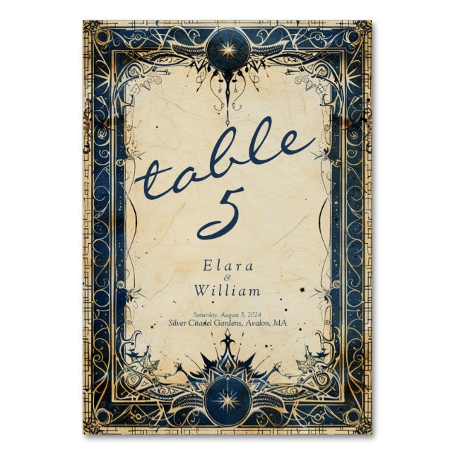 Numeração De Mesa Numenorean Royal Wedding (Frente)