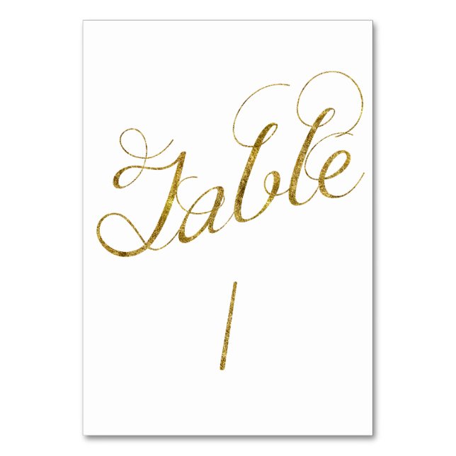 Numeração De Mesa Número da mesa 1 do vidro Dourado (Frente)