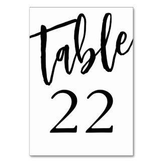 Numeração De Mesa Número da Mesa 22 Preto e Branco Minimalista