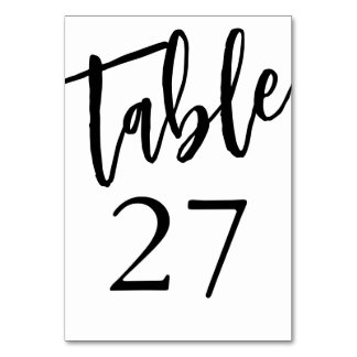 Numeração De Mesa Número da Mesa 27 Preto e Branco Minimalista